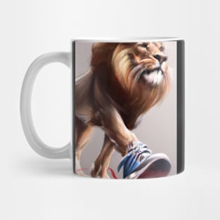 Lion wearing Sneakers Mug